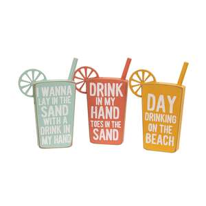 Beach Drink Block Sitter, 3 Asstd.