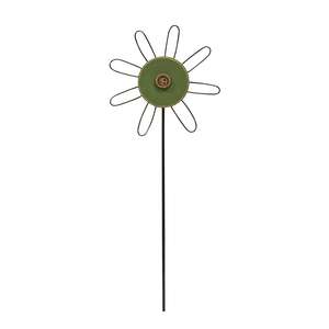 Wooden Button Flower Houseplant Poke, 3 Asstd.
