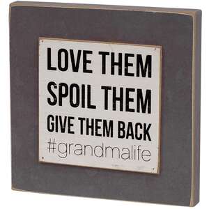 Grandmas Life Layered Block Sign, 3 Asstd.
