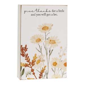 Grateful for Everything Fall Floral Box Sign, 3 Asstd. 37900;