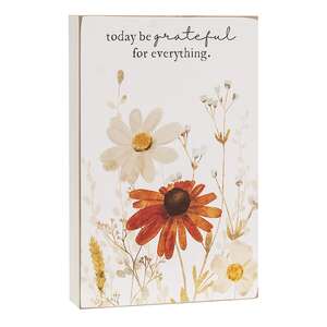 Grateful for Everything Fall Floral Box Sign, 3 Asstd. 37900;