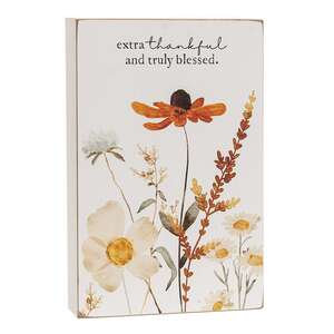 Grateful for Everything Fall Floral Box Sign, 3 Asstd. 37900;