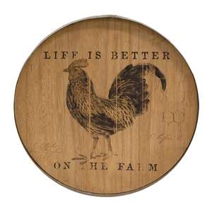 Life is Better On the Farm Chicken Wood Decor