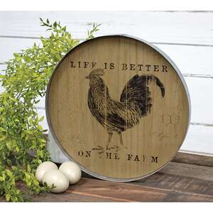 Life is Better On the Farm Chicken Wood Decor