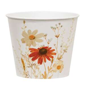 Fall Florals Metal Bucket