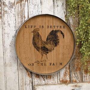 Life is Better On the Farm Chicken Wood Decor