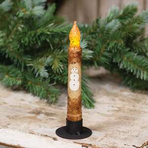 Grungy Smiling Snowman Timer Taper