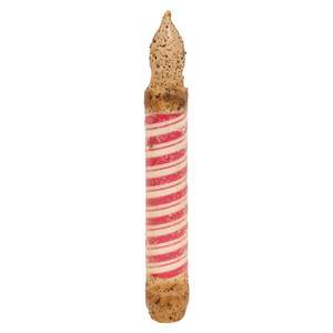 Grungy Glitter Candy Cane Stripe Timer Taper
