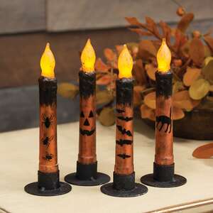 4 Set, Grungy Spooky Timer Tapers