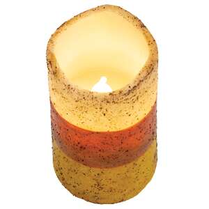 Grungy Candy Corn Timer Pillar, 4"