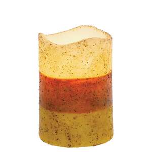 Grungy Candy Corn Timer Pillar, 4"