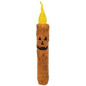 Grungy Jack O Lantern Flicker Timer Taper