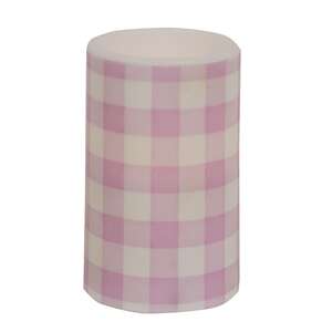 Pink Buffalo Check Timer Pillar, 3"x5" 85091;