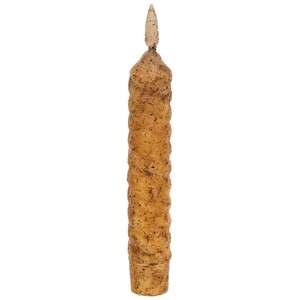 Burnt Ivory Vintage Twist Flicker Flame Timer Taper, 6.25"