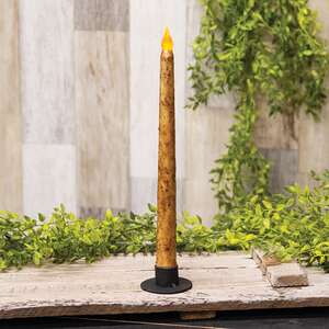 Burnt Ivory Slender Timer Taper, 10.75"