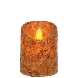 Burnt Ivory Real Motion Timer Pillar, 4"