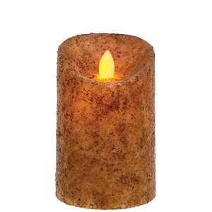 Burnt Ivory Real Motion Timer Pillar, 5"