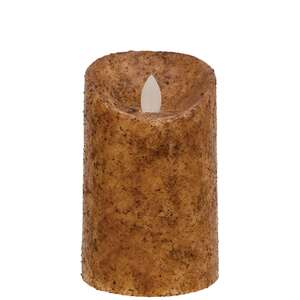 Burnt Ivory Real Motion Timer Pillar, 5"