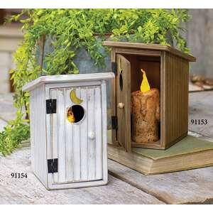 Outhouse Wooden Sitter, White