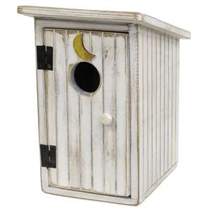 Outhouse Wooden Sitter, White