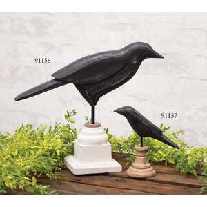 Wooden Crow Pedestal, Small