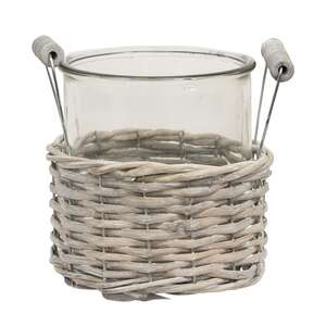 Medium Gray Willow Basket & Vase