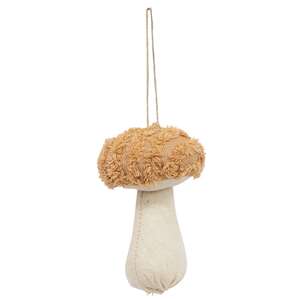 Chenille Stuffed Mushroom Ornament, 3 Asstd.