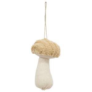 Chenille Stuffed Mushroom Ornament, 3 Asstd.