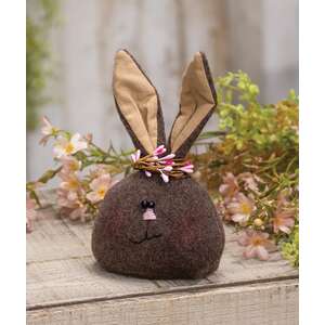 Brown Bunny Head with Pip Headband Doll