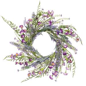 Lilac & Lavender Blossoms Candle Ring, 6.5" FSR51633;