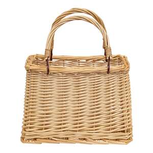 Natural Willow Tapered Basket w/Handles HAC2413;