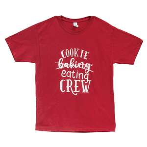 Cookie Baking/Eating Crew Youth T-Shirt, Cardinal L129Y;