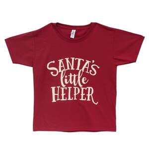 Santa's Little Helper Youth T-Shirt, Cardinal L148Y;