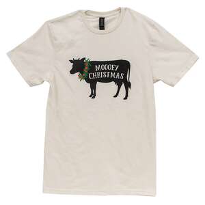 Moooey Christmas T-Shirt, Natural L151;