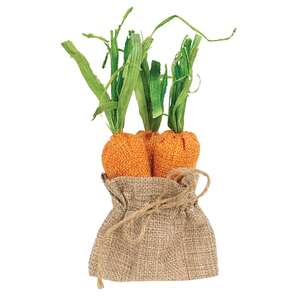 Fabric Carrot in Burlap Bag, 3/Set RJAE4001;