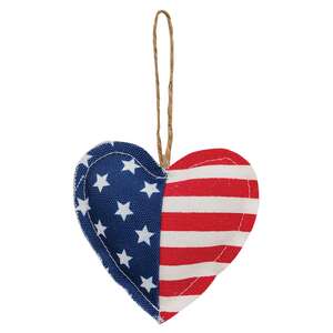 Patriotic Heart Flag Ornament ZOESP3007;
