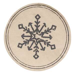Snowflake Gray Round Mat 17003;