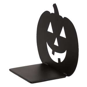 Black Metal Jack O Lantern Candle Plate - 3.5"H
