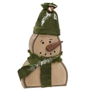 Chunky Wooden Snowman Sitter, 3 Asstd.