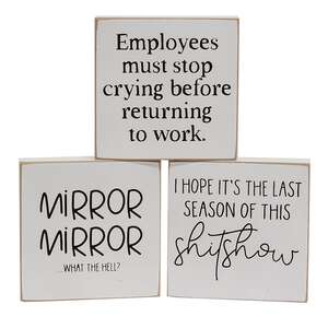 Mirror Mirror What the Hell Square Block, 3 Asstd. 37901;