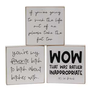 Inappropriate Square Block, 3 Asstd. 37902;