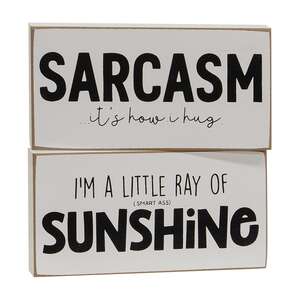 How I Hug Block Sign, 2 Asstd. 37907;