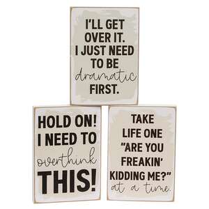 Are You Freakin Kidding Me Block Sign, 3 Asstd. 37913;