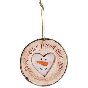 Snow Much Fun Wood Slice Ornament, 3 Asstd.