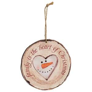 Snow Much Fun Wood Slice Ornament, 3 Asstd.