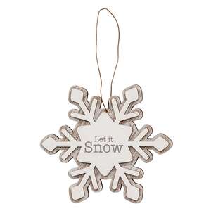 Merry & Bright Layered Snowflake Ornaments, 3/Set 37942;