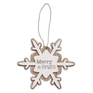 Merry & Bright Layered Snowflake Ornaments, 3/Set 37942;