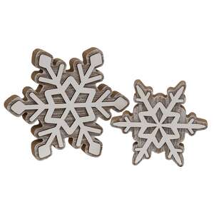 Layered Chunky Snowflake Sitters, 2/Set 37943;