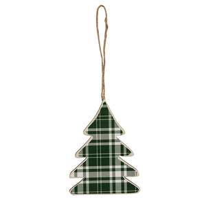 Plaid Christmas Tree & Snowmen Ornaments, 3/Set 37948;
