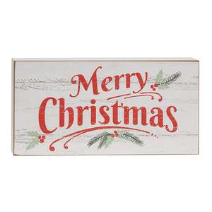 Merry Christmas Distressed Shiplap Look Box Sign 37953;